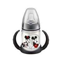 NUK - Mickey Mouse Biberon PP 150 ml cu 2 toarte si adaptor silicon